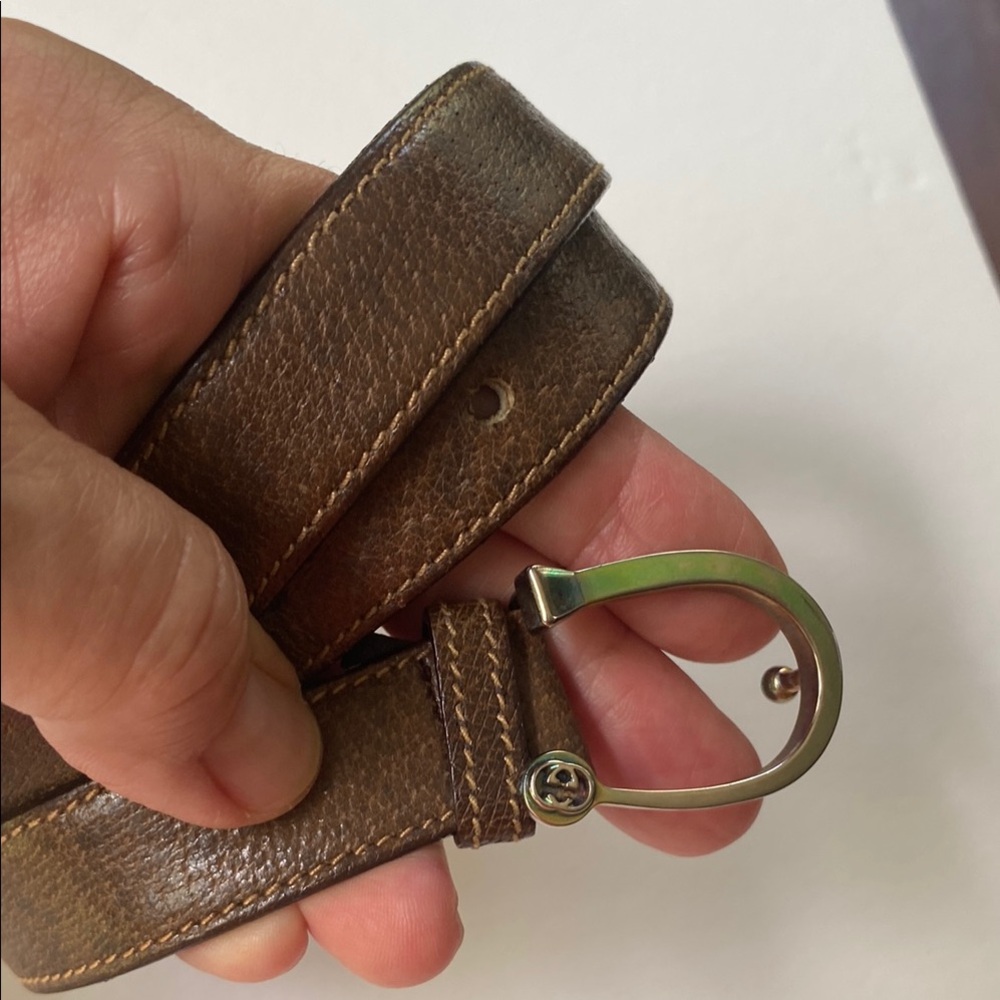 Gucci Pig Skin Leather Woman's Vintage Belt